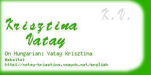 krisztina vatay business card